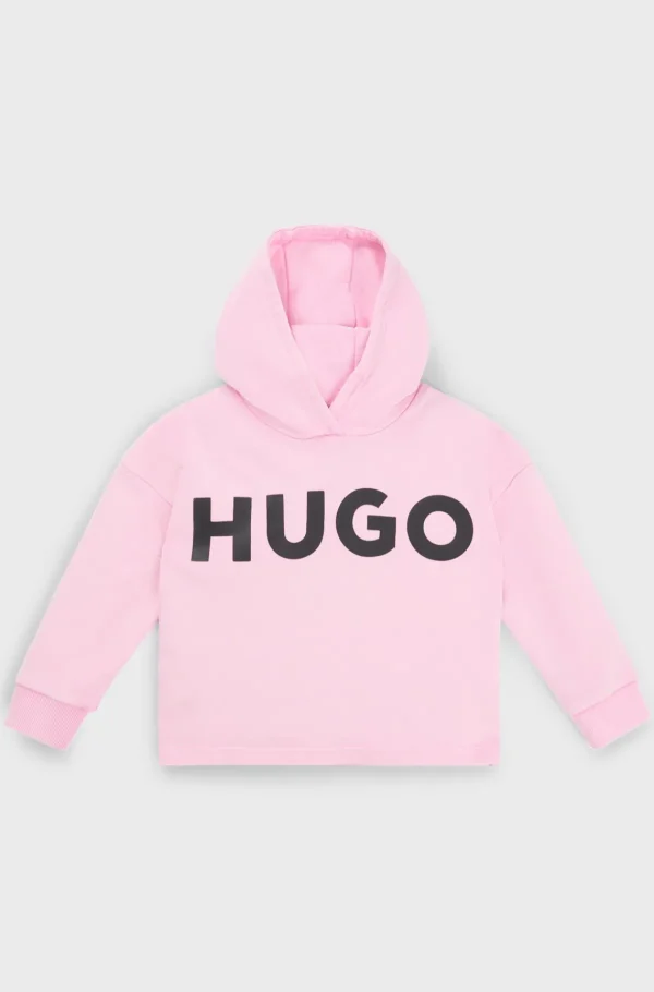 HUGO BOSS Hættetrøje Til Børn Af Sweatkvalitet Af Bomuld Med Logoprint Pink Flash Sale