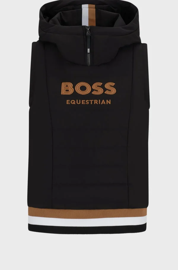 HUGO BOSS Hættetrøje Uden ærmer Til Hestesport Med Broderet Logo Sort Cheap