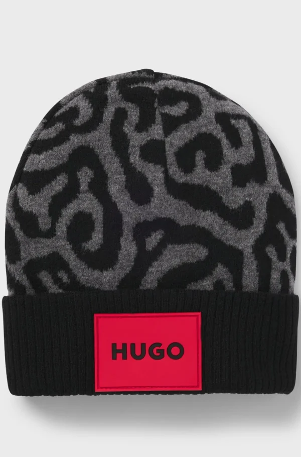 HUGO BOSS Hue Til Børn Med Jacquardvævet Gepardprint Mønstret Hot