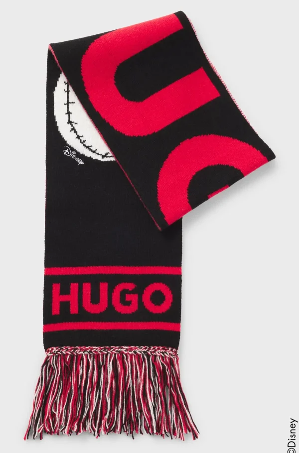 HUGO BOSS HUGO X Disneys The Nightmare Before Christmas-halstørklæde Med Logo Sort Online