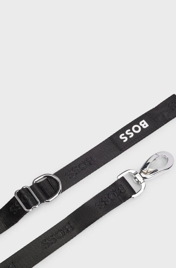 HUGO BOSS Hundesnor Pyntet Med Jacquard-logo Sort Clearance
