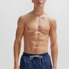 HUGO BOSS Hurtigtørrende Svømmeshorts Med Omridslogo Mørkeblå Discount