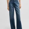 HUGO BOSS Indigojeans I Denim Af Bomuldsblanding Mørkeblå Hot