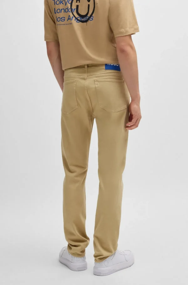 HUGO BOSS Jeans Med Slim Fit I Farvet Denim Med Stræk Beige Online