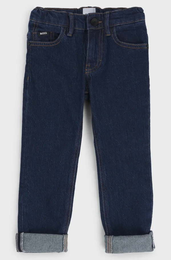 HUGO BOSS Jeans Til Børn Med Slim Fit Og Nitte Med Dobbelt B-monogram Mønstret Store