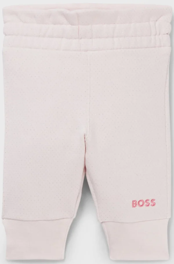 HUGO BOSS Joggingbukser Til Babyer I Bomuldsblanding Med Broderet Logo Lys pink Hot