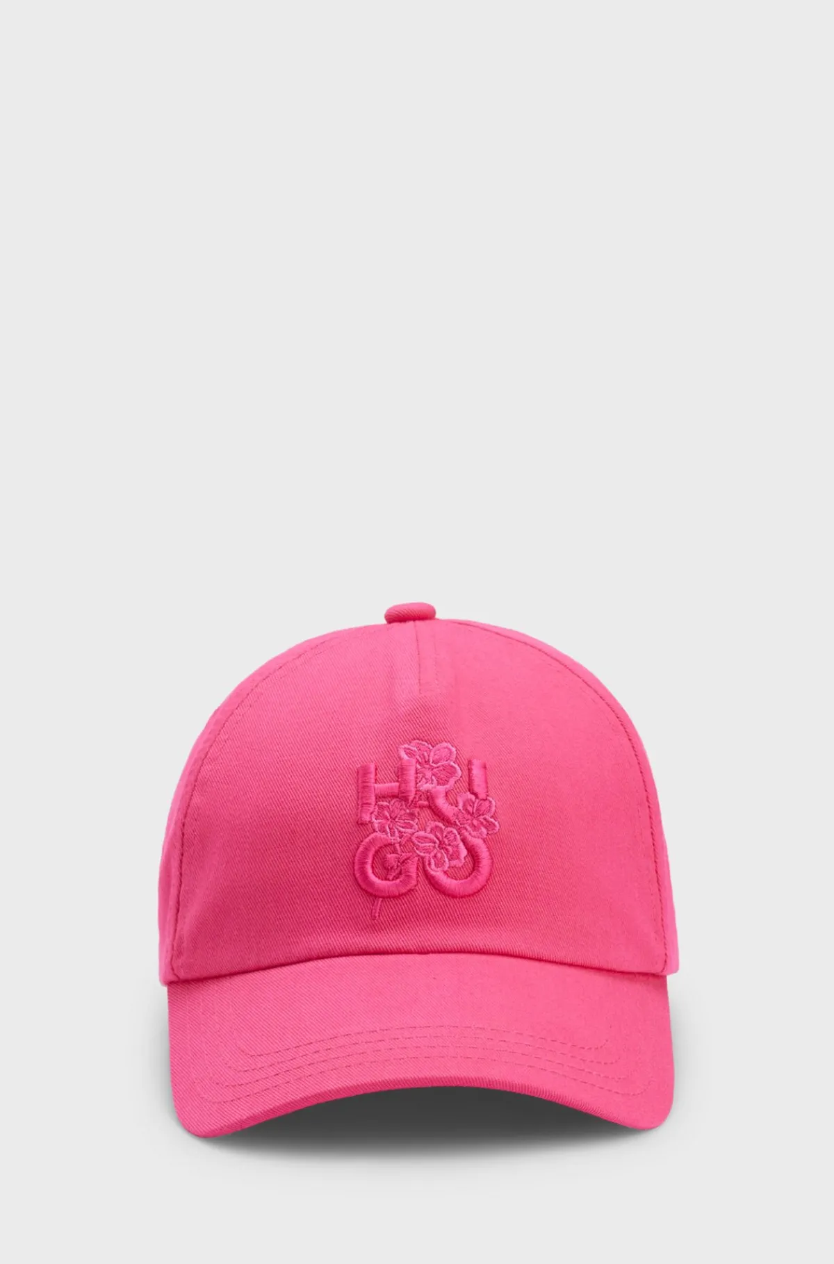 kasket_i_bomuldstwill_med_blomstret_logo_3.webp HUGO BOSS Kasket I Bomuldstwill Med Blomstret Logo Pink Hot