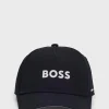 HUGO BOSS Kasket Til Børn I Bomuldstwill Med Logodetaljer Sort Store