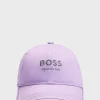HUGO BOSS Kasket Til Hestesport Med Broderet Logo Og Læderrem Lyslilla Online
