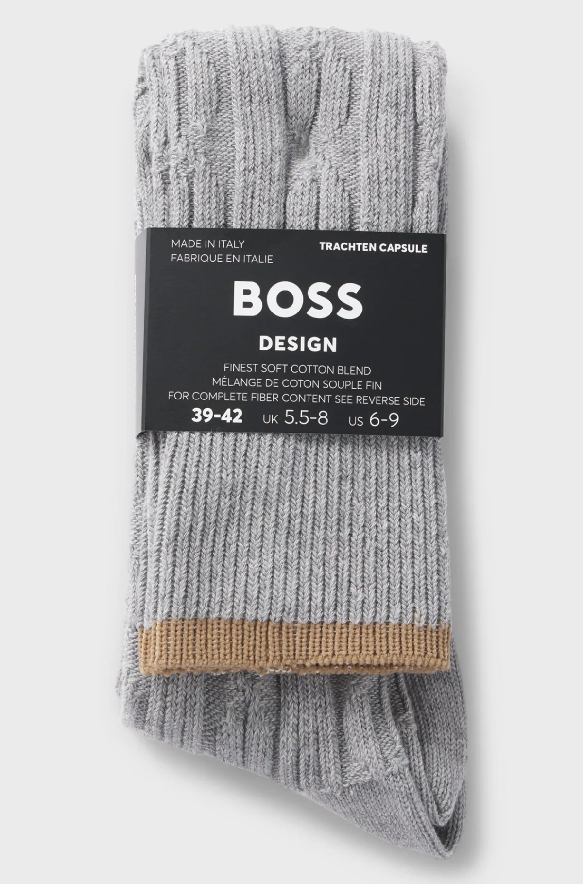 knhje_trachtensokker_med_kant_i_kontrastfarve_4.webp HUGO BOSS Knæhøje Trachten-sokker Med Kant I Kontrastfarve Lysegrå Fashion