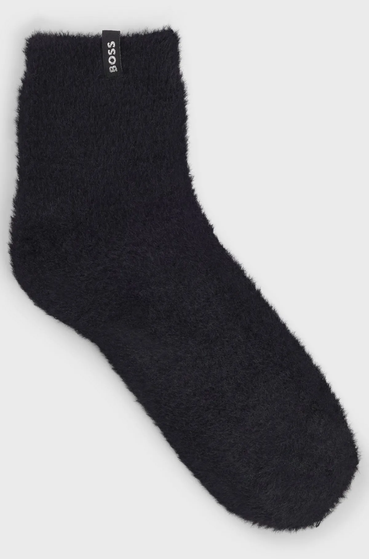 korte_plyssokker_og_logo_med_slveffekt_1.webp HUGO BOSS Korte Plyssokker Og Logo Med Sølveffekt Sort Store