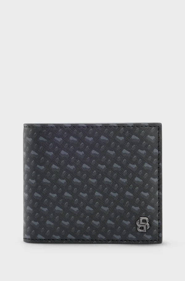 HUGO BOSS Kortholder Med Signaturmønster Og Double B-monogram Sort Store