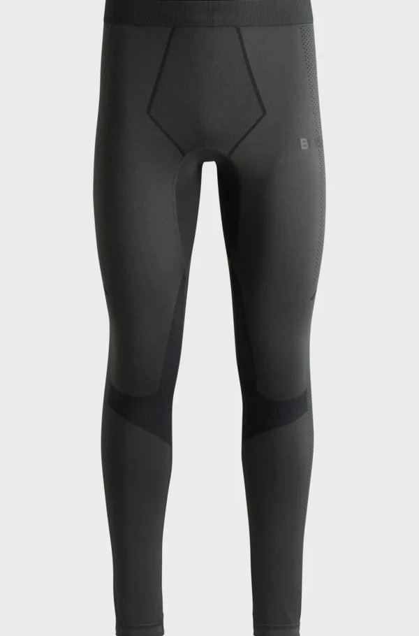 HUGO BOSS Lange Underbukser Uden Sømme Med Logoprint Sort Outlet
