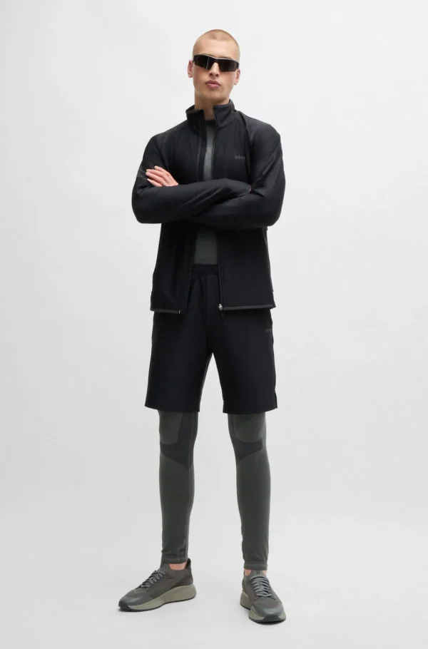 HUGO BOSS Lange Underbukser Uden Sømme Med Logoprint Sort Outlet