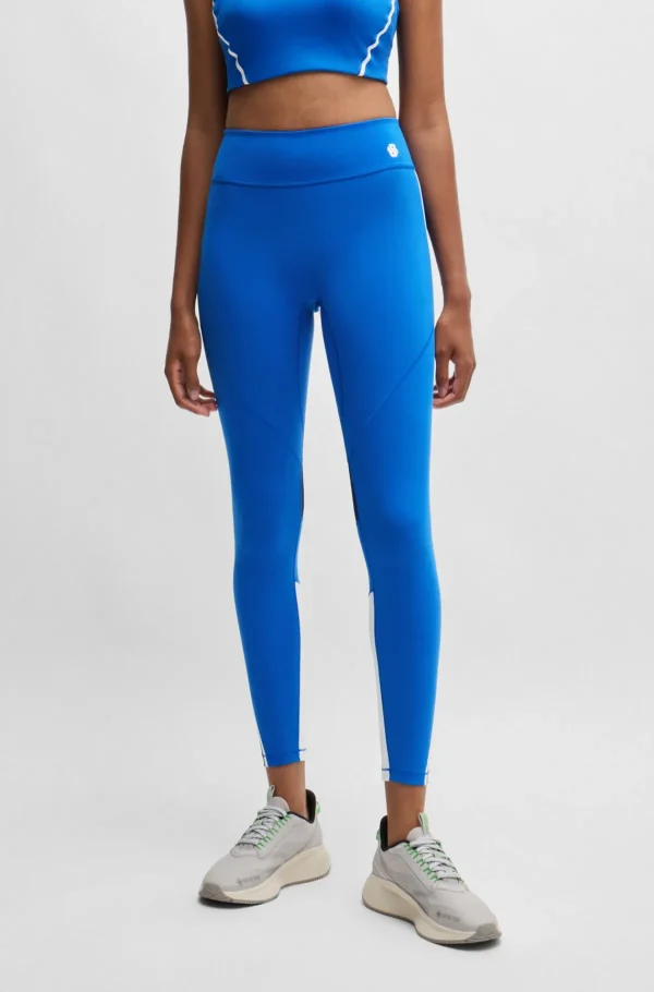 HUGO BOSS Leggings I Jersey Med Stræk Og Dobbelt B-monogram Blå Cheap