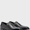 HUGO BOSS Loafers I Glat Og Saffiano-printet Læder Sort Fashion