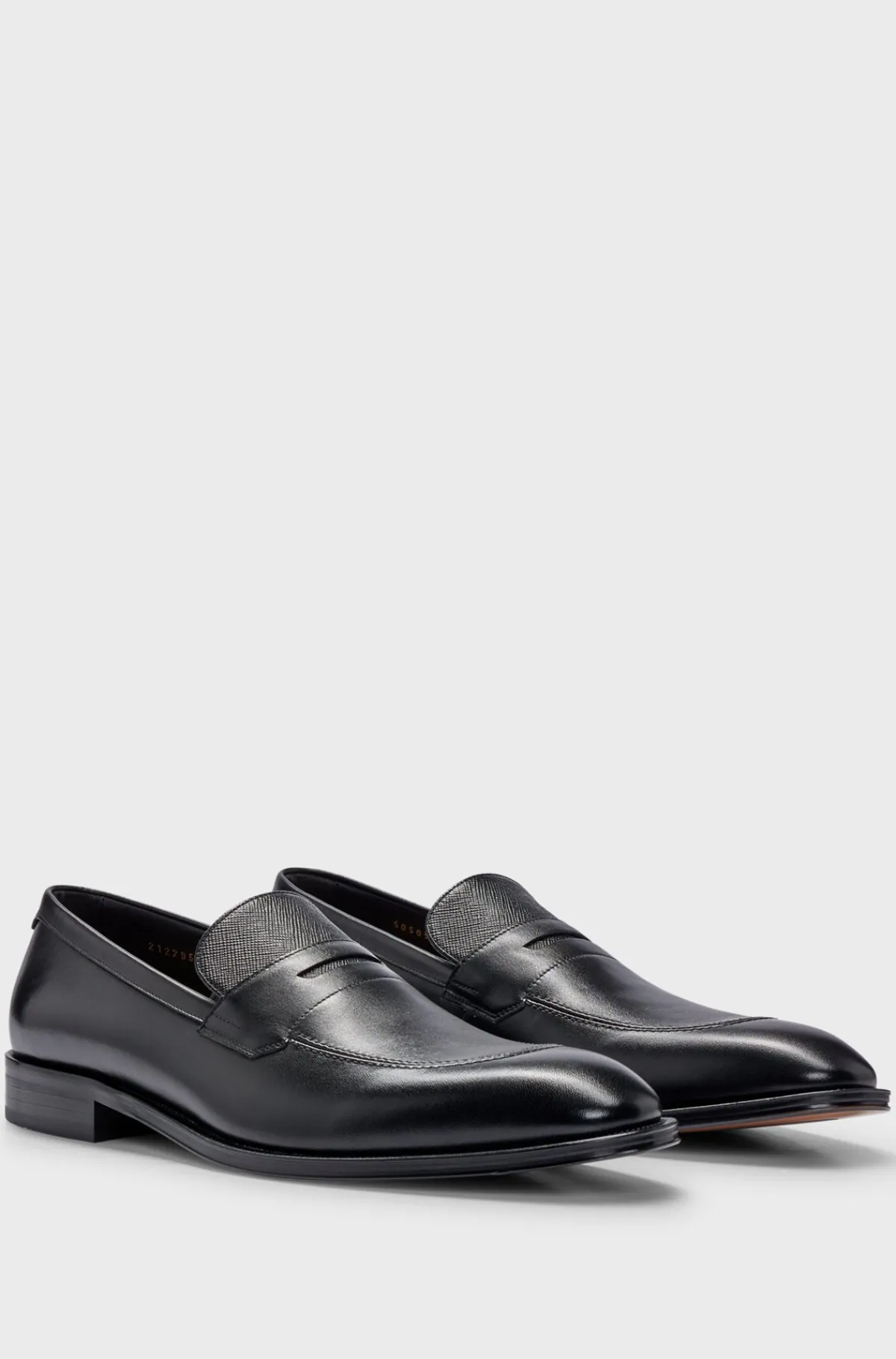 loafers_i_glat_og_saffianoprintet_lder_1.webp HUGO BOSS Loafers I Glat Og Saffiano-printet Læder Sort Fashion