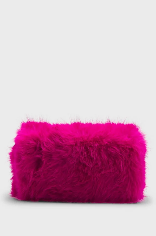 HUGO BOSS NAOMI X BOSS-clutchtaske I Imiteret Pels Pink Cheap