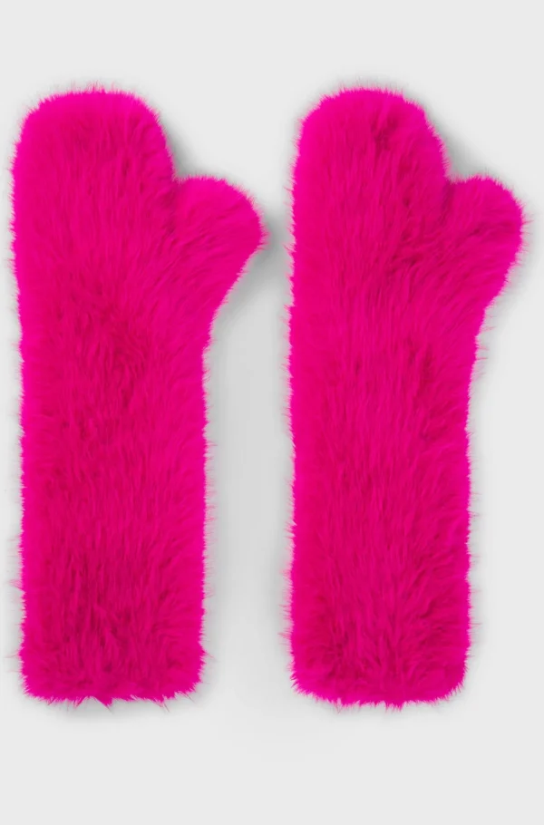 HUGO BOSS NAOMI X BOSS-vanter I Imiteret Pels Med Fleecefor Pink Best Sale
