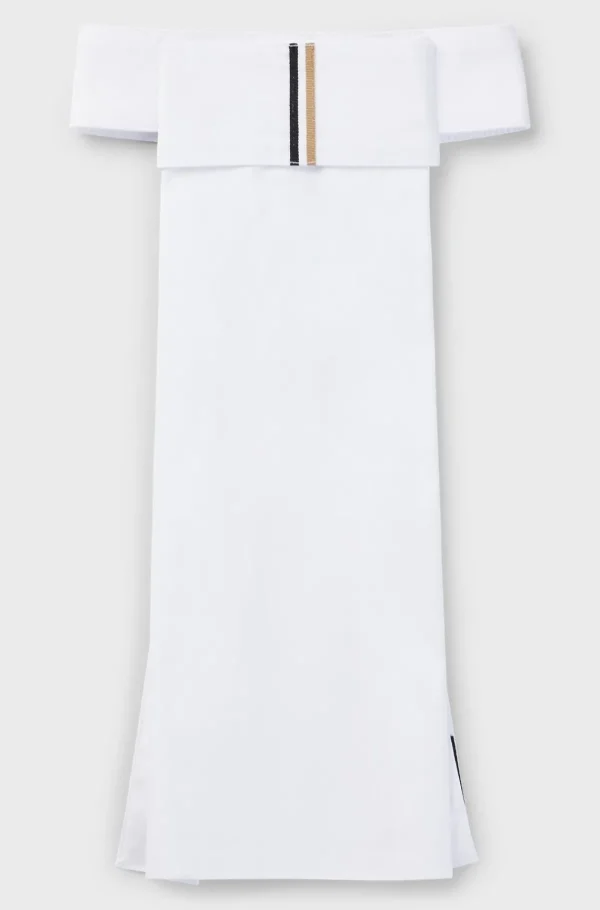 HUGO BOSS One-piece Plastron Til Hestesport Med Signaturstribe Hvid Best
