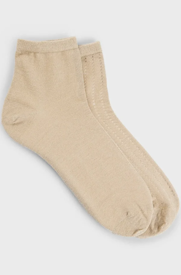 HUGO BOSS Pakke Med To Korte Strømper I Bomuldsblanding Beige New