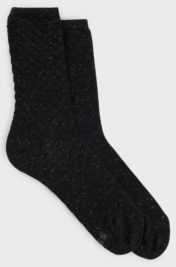 HUGO BOSS Pakke Med To Strømper I Almindelig Længde Og Glittereffekt Sort Discount
