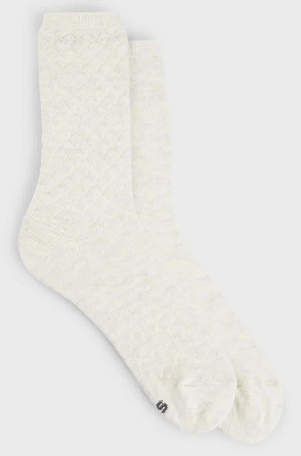 HUGO BOSS Pakke Med To Strømper I Almindelig Længde Og Glittereffekt Hvid Fashion