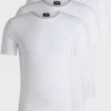 HUGO BOSS Pakke Med To T-shirtundertrøjer I Bomuld Med Stræk Med Logo Hvid Best Sale