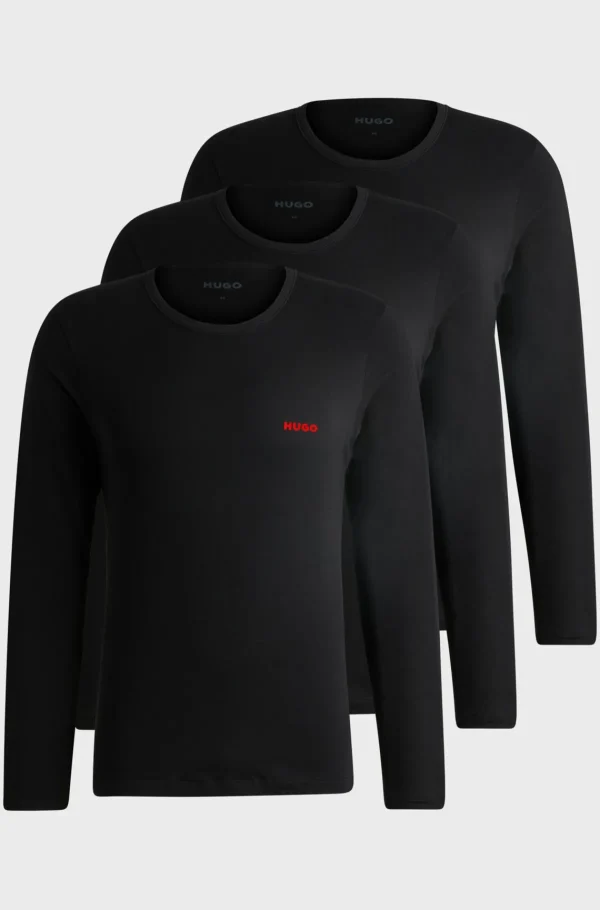 HUGO BOSS Pakke Med Tre Toppe Til Undertøj I Bomuld Og Med Logo Sort Online
