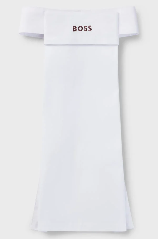 HUGO BOSS Plastron Til Hestesport Med Glimmerlogo Hvid Sale