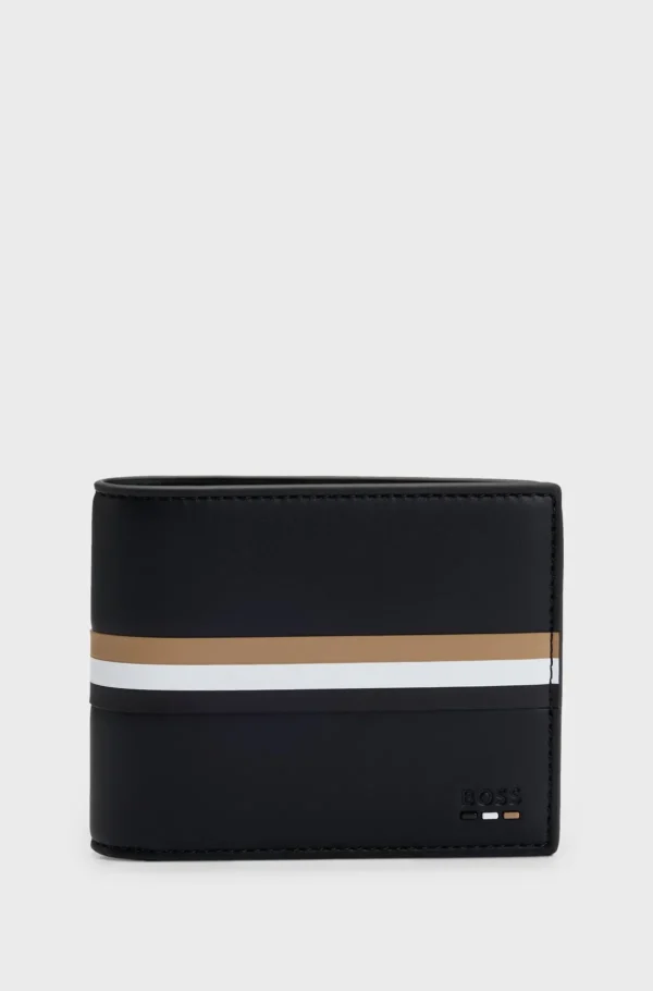 HUGO BOSS Pung I Imiteret Læder Med Signaturstribe Og Branding Sort Store