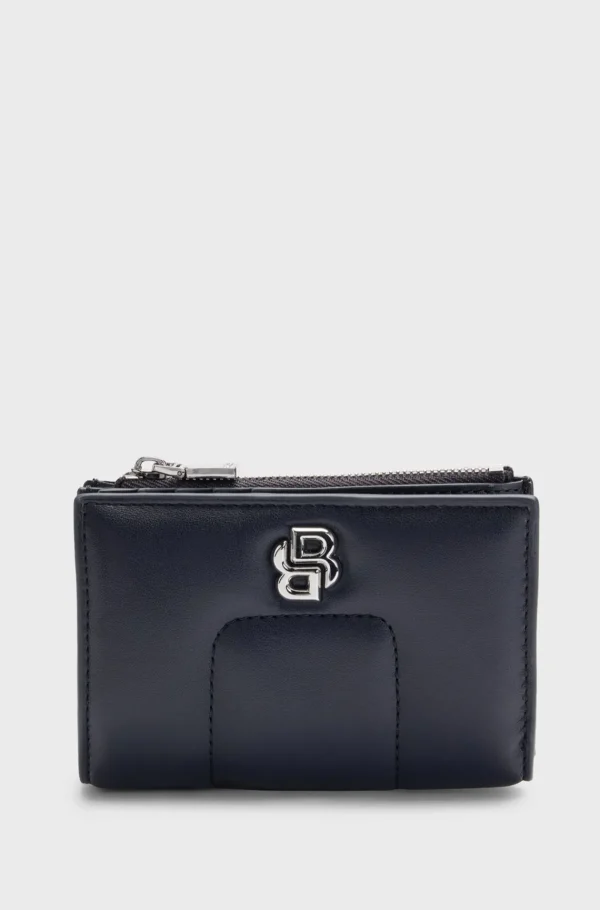 HUGO BOSS Quiltet Pung I Imiteret Læder Med Dobbelt B-monogram Mørkeblå Flash Sale