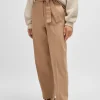 HUGO BOSS Regular Fit Bukser I Bomuldstwill Med Stræk Beige Outlet