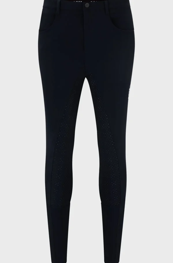 HUGO BOSS Ridebukser Til Hestesport Med Fuldskind Mørkeblå Hot