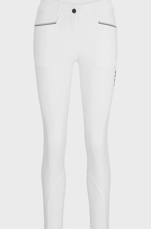 HUGO BOSS Ridebukser Til Hestesport Med Full-grip Og Ekstra Stræk Hvid Fashion