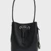 HUGO BOSS Rund Mini-bucket Bag I Imiteret Læder Med Dobbelt B-monogram Sort Store