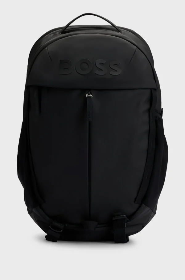 HUGO BOSS Rygsæk I Imiteret Læder Med Logo Sort Flash Sale