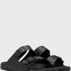 HUGO BOSS Sandaler Til Alle Køn Med Dobbeltrem Og Struktureret Overdel Sort Flash Sale
