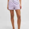 HUGO BOSS Shorts I Bomuldsblandet Frotté Med Logolinning Lyslilla Flash Sale
