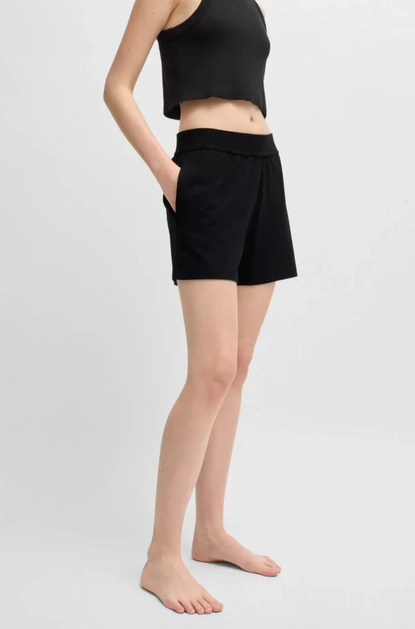 HUGO BOSS Shorts Med Relaxed Fit Og Silikonelogo Sort Discount