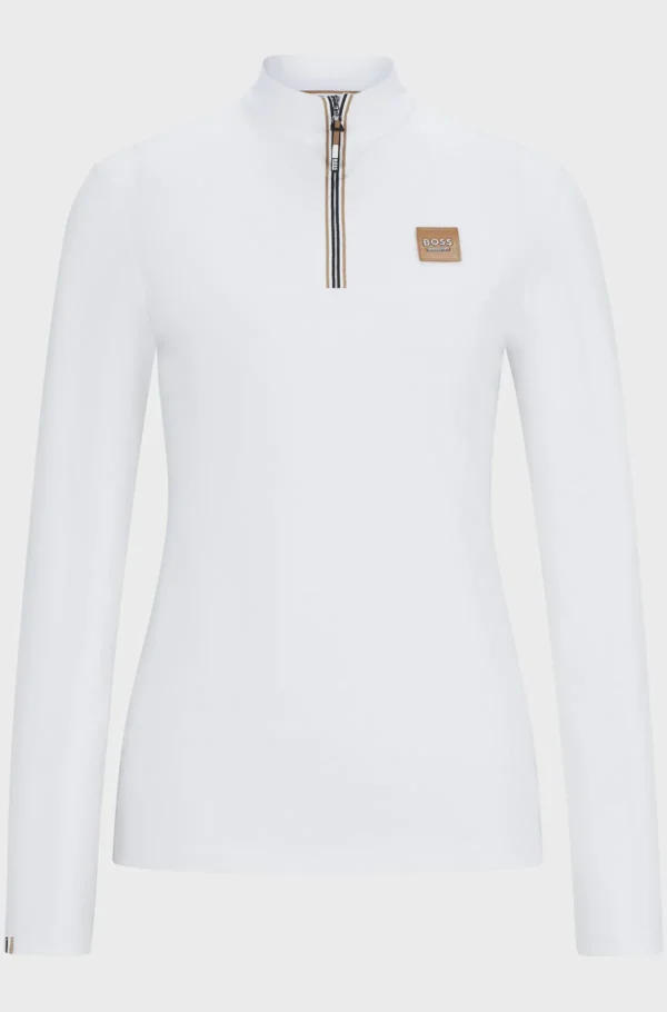 HUGO BOSS Showtop Til Hestesport I Stof Med Ekstra Stræk Hvid Fashion