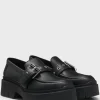 HUGO BOSS Sko I Imiteret Læder Med Bæltespænde Sort Fashion
