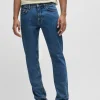 HUGO BOSS Slim Fit Jeans I Behagelig Denim Med Stræk Blå Sale