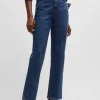 HUGO BOSS Slim Fit Jeans I Dyb Denim Med Behageligt Stræk Blå Cheap
