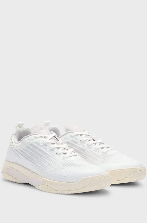 HUGO BOSS Sneakers I Blandede Materialer Med Skridsikker Sål Hvid Best Sale