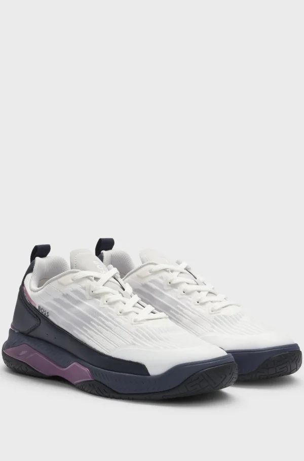 HUGO BOSS Sneakers I Blandede Materialer Med Skridsikker Sål Hvid Hot