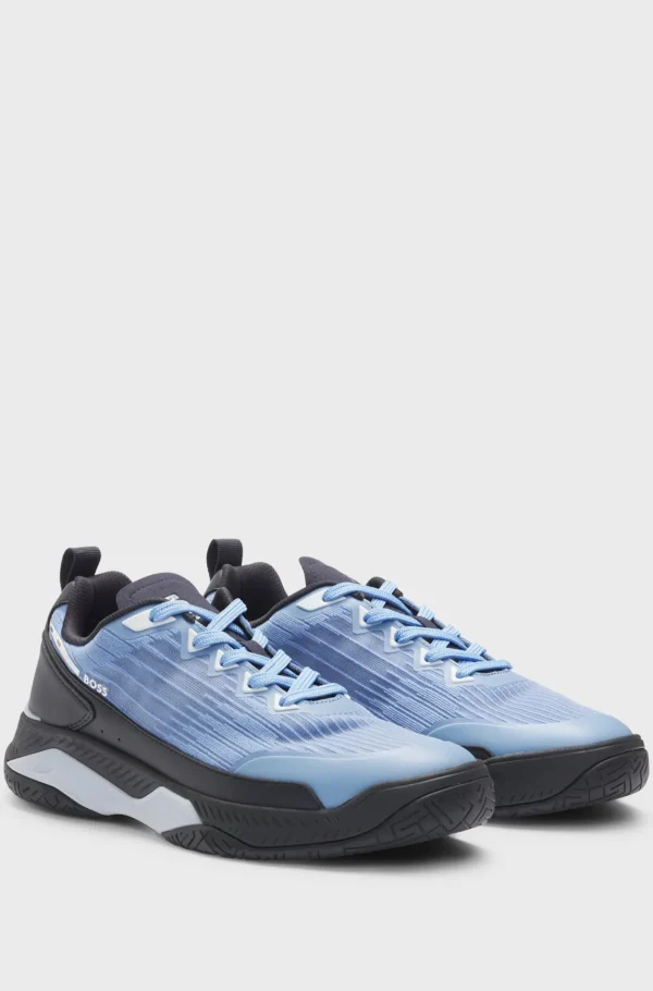 HUGO BOSS Sneakers I Blandede Materialer Med Skridsikker Sål Lyseblå Store