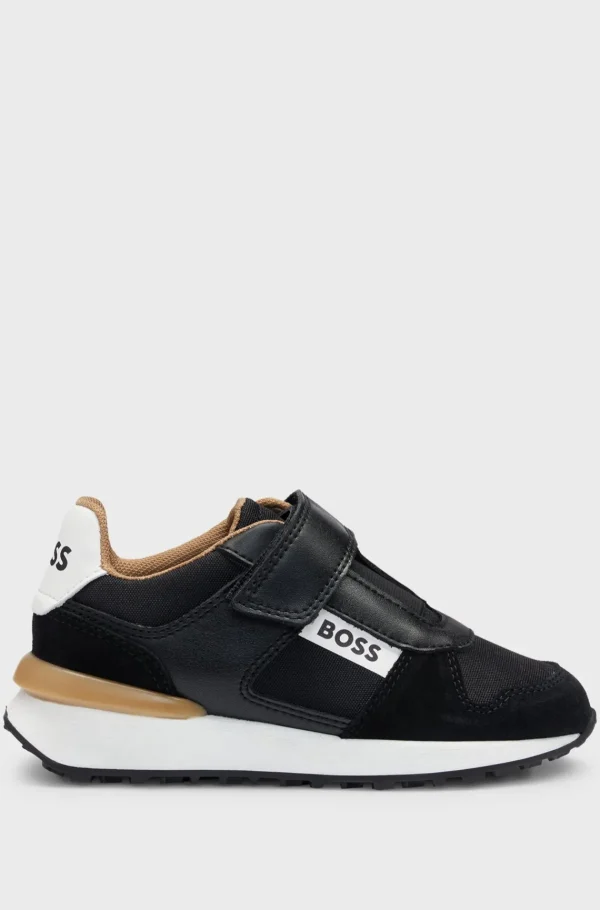 HUGO BOSS Sneakers Til Børn I Blandede Materialer Med Logodetaljer Sort Sale