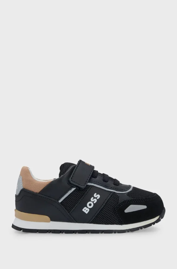 HUGO BOSS Sneakers Til Børn I Blandede Materialer Med Logodetaljer Sort Online