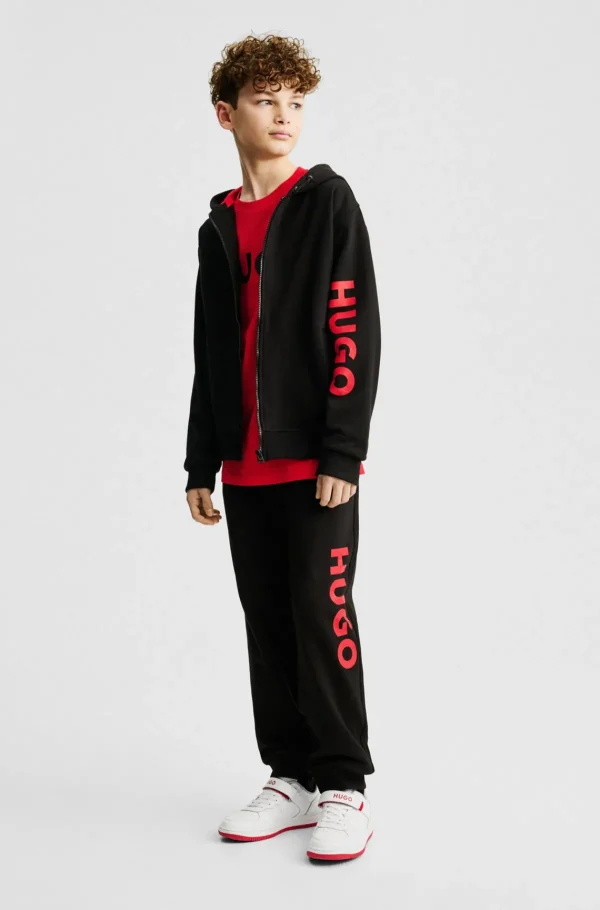 HUGO BOSS Sneakers Til Børn I Imiteret Læder Og Mesh Med Brandet Rem Hvid Hot